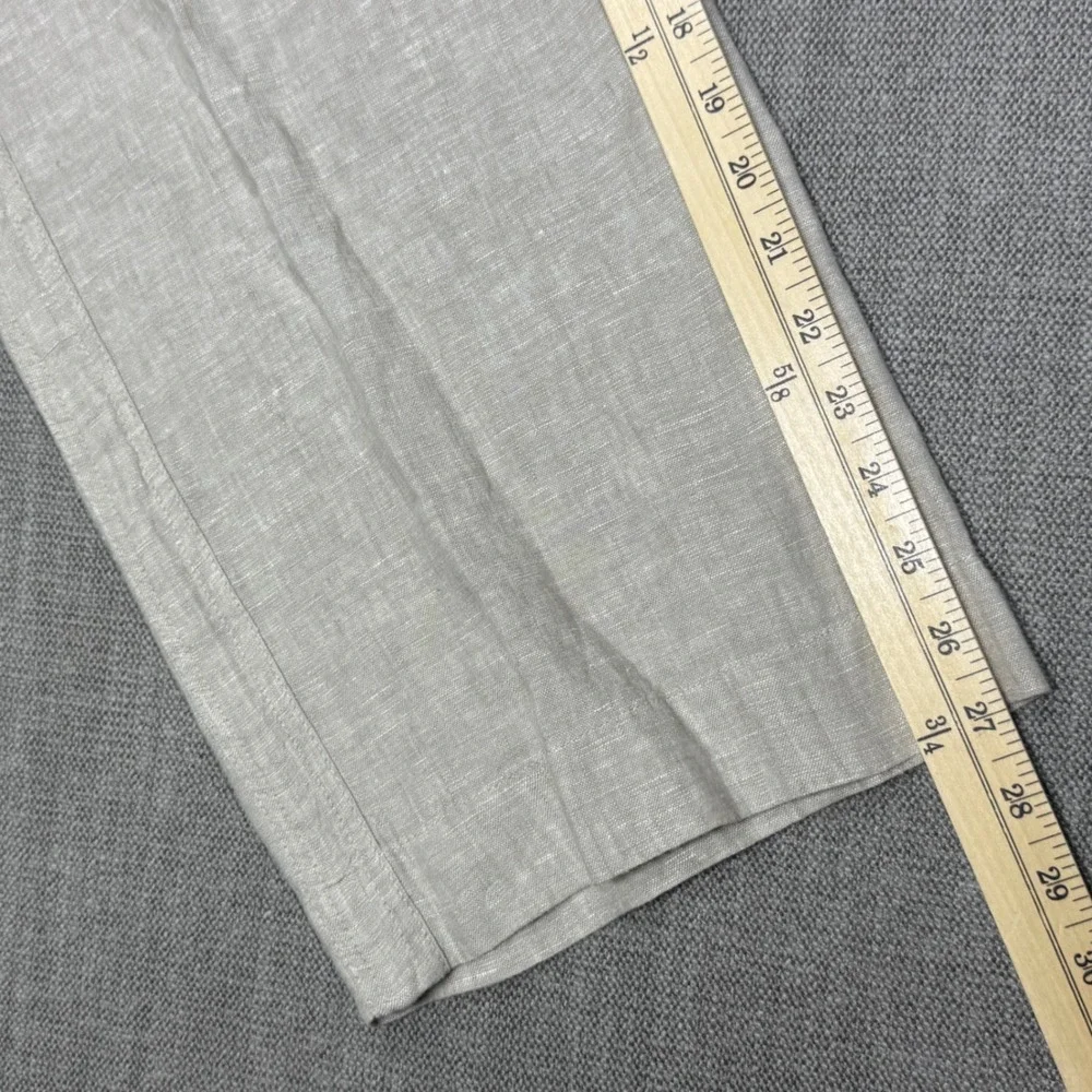 Quince 100% European Linen Wide Leg Pants Flax Beige Medium NWOT Capsule Natural